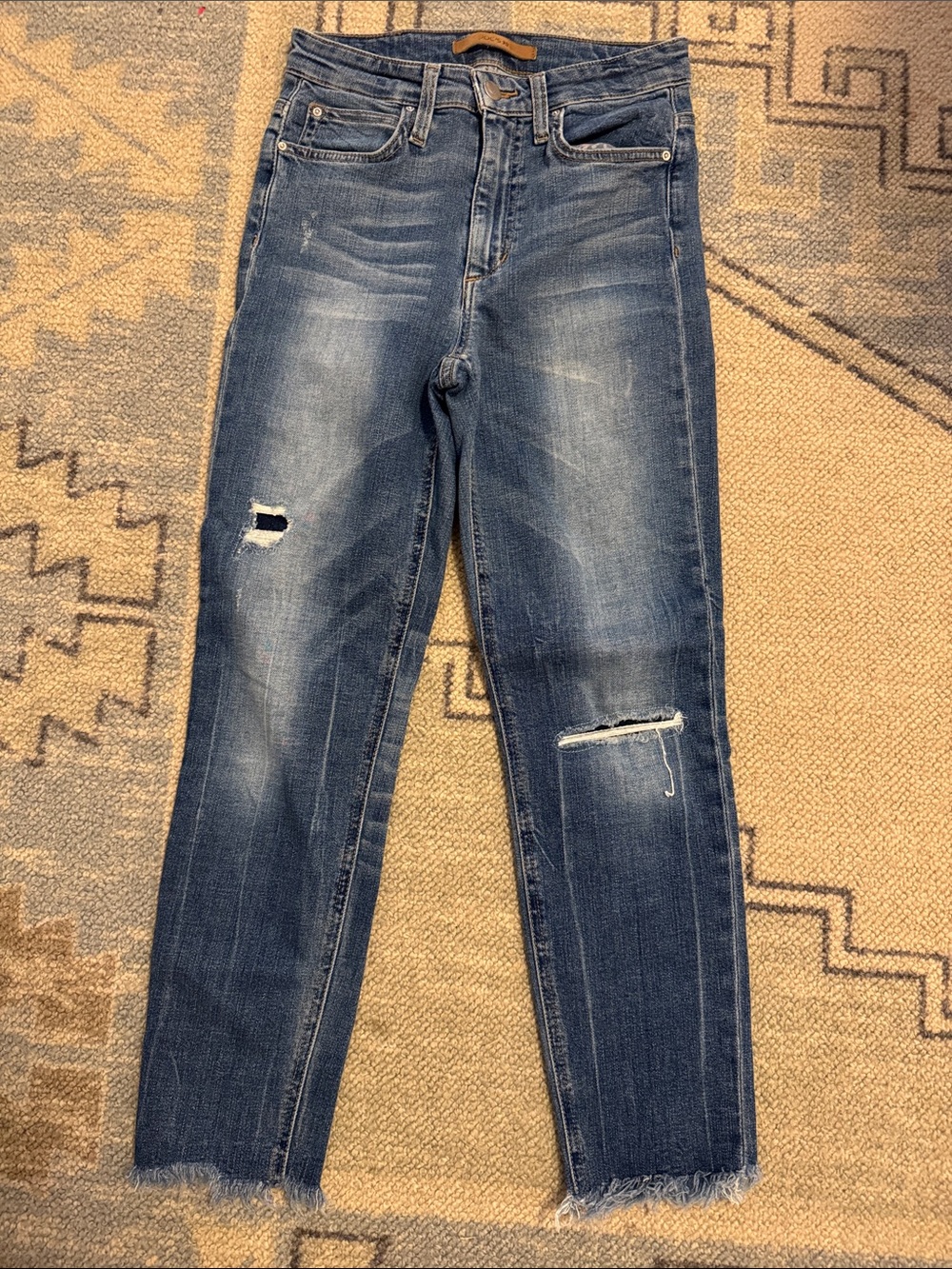 Joe’s Charlie high rise skinny crop with a 25 inch inseam